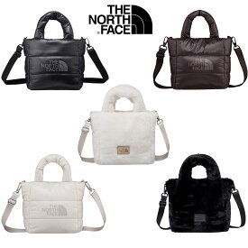 [THE NORTH FACE] NN2PQ59 PLUMPY TOTE BAG MINI トートバッグ サブバッグ ダウン ファー コットン ミニトートバッグ ブラック アイボリー 収納 かわいい コーデ レディース メンズ コーデ