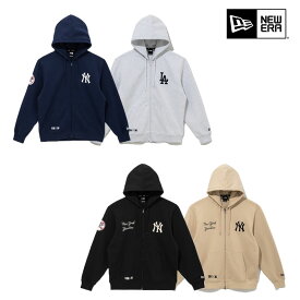 ★送料無料★NEW ERA★MLB HOOD ZIP UP 2タイプ 4カラー 14397882 14397883 14397961 14397962 ニューエラ フード フーディ パーカー 長袖 トレーナー スウェット スエット MLB メジャーリーグ ドジャース ヤンキース 韓国 限定 ジップアップ レディース メンズ ファスナー