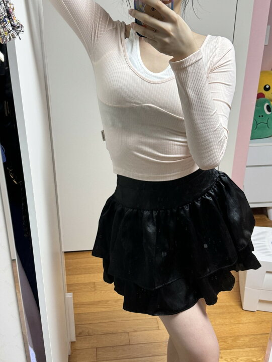 楽天市場】☆送料無料☆threetimes☆Ballerina skirt フレアスカート 