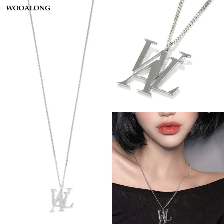 楽天市場】☆配送無料☆ [WOOALONG] Signature logo necklace 