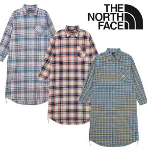 ���z�������� THE NORTH FACE W�fS PLID ONE-PIECE NH8NR42 �V���c�����s�[�X �����O�� �`�F�b�N �ȍ� �̌^�J�o�[ ������� ���|�P�b�g �O�J�� �{�^�� �T�C�h�X���b�g �����E���h �N�ђ� �_�炩�� �f�C��