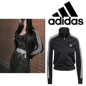 ★配送無料★ ADIDAS IL8764 Firebird Track Top 3ストライプトラックトップハイネックジップアップ細見え韓国ストリートY2Kクロップ丈風フィット感伸縮快適通学おでかけブラックレディースコーデ
