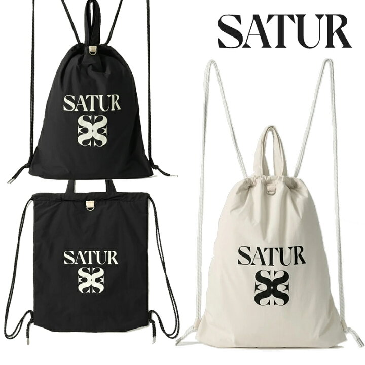 楽天市場】☆配送無料☆ SATUR SOLID DRAW STRING BAG SA255UAB05BLK0 