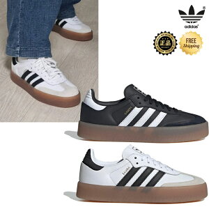 ���z�������� [ADIDAS] JI1349 JI1350 SAMBAE W �X�j�[�J�[ ���[�J�b�g ���U�[ 3�X�g���C�v ���o�[�\�[�� �N�b�V���� �O���b�v �y�� �ʋ� ���s �^�E�� �X�g���[�g �f�C���[ �V���v�� �g�����h ���f�B�[