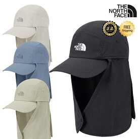 ★日本未入荷 26SS新作 再入荷!!★ [THE NORTH FACE] NE3CS14 ECO LIGHT SHIELD CAP サンシェードキャップ UV対策 UPF50+ 日よけ 首ガード 取り外し可 あご紐 アウトドア 登山 フェス 韓国っぽ コーデ提案 半袖Tシャツ ナイロンパンツ NE3CS14A NE3CS14B NE3CS14C NE3CS14D