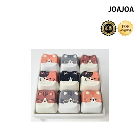 ★配送無料★ [JOAJOA] 猫 キーキャップキーリング 9キー キーボードキーホルダー クリッカー フィジェットトイ カチカチ 打鍵感 ASMR バッグチャーム じゃら付け ストレス解消 猫グッズ 韓国雑貨 かわいい プレゼント