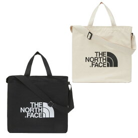 ★配送無料★[THE NORTH FACE] BIG LOGO SHOULDER BAG NN2PN61 トートバッグ キャンバス エコバッグ サブバッグ コットン ブラック アイボリー ホワイト 黒 白 たっぷり 収納 かわいい コーデ レディース メンズ コーデ ノースフェイス ホワイトレーベル WHITE LABEL