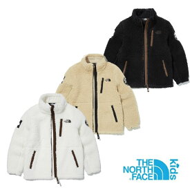 ★送料無料★NJ4FN52ザノースフェイスTHE NORTH FACE K'S RIMO FLEECE JACKET韓国キッズアウターフリースジャケット季節の変わり目オススメ男の子女の子ユニセックス100％正規品シンプルベーシックカジュアル無地ロゴ アイボリー／ブラック／ベージュ