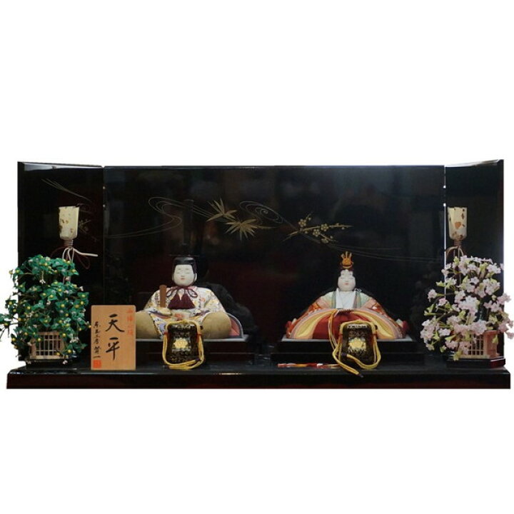 楽天市場】【東玉】ひな人形 木目込人形 親王飾り 鈴木賢一 天平・梅 