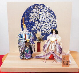 【送料無料】【最短即日出荷】【購入特典あり】大夢・麻の葉桜 親王飾り 立雛 75幅 当店オリジナルひな人形 パステルカラー ラメ入り 人形師・東之華作 雛人形 京九番 衣裳着人形 ひな人形 桃の節句 おひな様 刺繍裳袴 オルゴール 被布着 お手入れセット 選べる名前旗