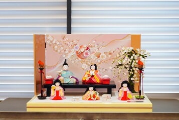 楽天市場】[セール最終価格] 雛人形 吉月作 収納三段飾り [優香五人 