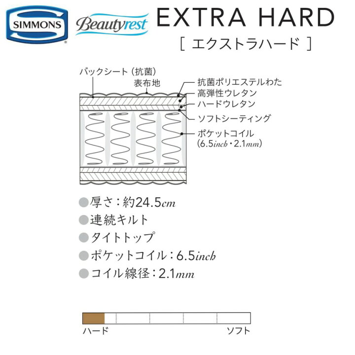 楽天市場】シモンズ SIMMONS 正規販売店 エクストラハード EXTRA HARD 