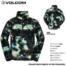 VOLCOM ボルコム　POLAR FLEECE MOCK 1/2 ZIP PULLOVER トップス　【 SPRITZ BLACK 】 G4152405 日本正規品 レイヤー スノーボードインナー インナー フリース 　防菌 防臭 保温 速乾