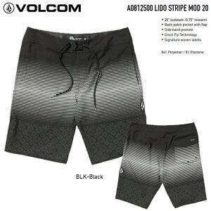 VOLCOM �{���R�� �y Lido Stripe Mod-Tech Trunks 20 - BLACK �zA0812500 �X�g���b�` SURF TRUNKS �{�[�h�V���[�c �{���R���W���p�����K�i �@�T�[�t�g�����N�X�@�T�[�t�p���c�@�{�[�h�V���[�c 2025 S/S