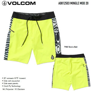 VOLCOM �{���R�� �y Mingle Mod-Tech Trunks 20 - TENNIS BALL �zA0812503 �X�g���b�` SURF TRUNKS �{�[�h�V���[�c �{���R���W���p�����K�i �@�T�[�t�g�����N�X�@�T�[�t�p���c�@�{�[�h�V���[�c 2025 S/S