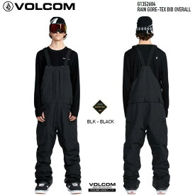 VOLCOM 25-26　RAIN GORE-TEX OVERALL BIB PANT　(カラー:BLACK) 2026 ボルコム　レインゴア　ビブパンツ/　GORE-TEX 2LAYER ゴアテックス　防水ウェア　ゴア　GORE 防水 ウェア　バックカントリー仕様　SNOWBOARD　スノーボード 日本正規品 G1352604