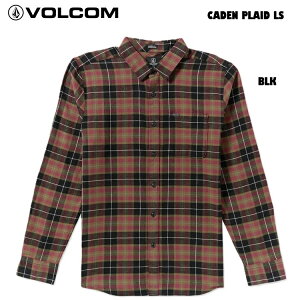 VOLCOM �{���R�� �y CADEN PLAID L/S �z A0532506�y BLK �zSHIRT �l���V���c �V���c
