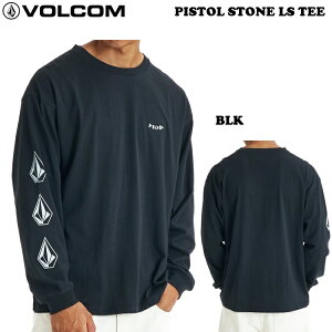 VOLCOM �{���R�� �y PISTOL STONE LS TEE - BLACK �z VLT261011 ����T�@�����O�X���[�u�V���c �V���c ���[���֑Ή� 2026 S/S