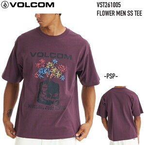 VOLCOM �{���R�� �y FLOWER MEN SS TEE - PSP �z VST261005 T�V���c �V���c ���[���֑Ή� 2026 S/S