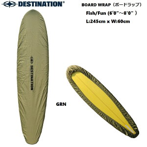 DESTINATION �f�B�X�e�B�l�[�V�����@BOARD WRAP�i�{�[�h���b�v�j DECK COVER �f�b�L�J�o�[ �T�[�t�{�[�h�P�[�X �J�o�[ Board Cover Fish/Fun (6�f0�`8'0 �jL:245cm x W:60cm �t�B�b�V�� �t�@���{�[�h�@�\�t�g�{�[