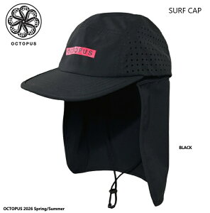 OCTOPUS IS REAL �I�N�g�p�X �y SURF CAP - BLACK - �z �T�[�t�L���b�v UV�J�b�g �����@�I�N�g�p�X�C�Y���A���@2026 Spring/Summer�@���{���K�i