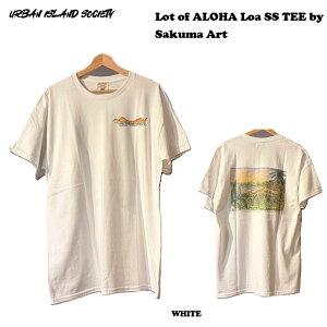 URBAN ISLAND SOCIETY / �A�[�o���A�C�����h�\�T�G�e�B Lot of ALOHA Loa SS TEE by Sakuma Art / �J���[:WHITE �A���n�v�����g����T-�V���c 2026S/S 26SS�@�A�[�g�R���N�V���� HAWAII �n���C�@T�V���c �V���c ���[����