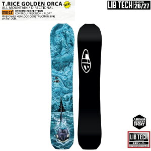 �y�\�񏤕i�zLIBTECH SNOWBOARD 26-27�@T.RICE GOLDEN ORCA�@���u�e�b�N �@�X�m�[�{�[�h�@�S�[���f���I���J�@�g���r�X���C�X �@ �S�����������@�`���[�������@2027