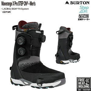 BURTON Men's Waverange X Pro Step On Snowboard Wide Boots�iBlack�j�o�[�g���@�E�F�C�u�����W�G�b�N�X�@�v���@�X�e�b�v�I���@���C�h�u�[�c�y�S�����������z2027 ���K�i�@�ۏؕt�@/�@26�]27�y�M���^�����z�y2