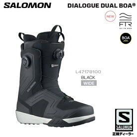 【予約商品】 SALOMON サロモン 24-25 DIALOGUE DUAL BOA Boot カラー BLACK (WIDEFIT) 2025 ダイアログ　デュアルボア【全国送料無料】 正規品　保証書付　/スノーボードブーツ　店舗成型無料　24-25
