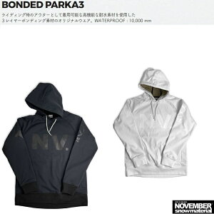 NOVEMBER BONDED PARKA3 p[J@Xm[{[hpt[fB@3C[{fBOfށ@WATERPROOF : 10,000 mm@mxo[@t[fB 2025