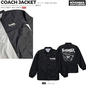 �y�\��zNOVEMBER COACH JACKET 2 BLACK �m�x���o�[�@�R�[�`�W���P�b�g�@�X�m�[�{�[�h�p�i�C�����W���P�b�g�@�@2026