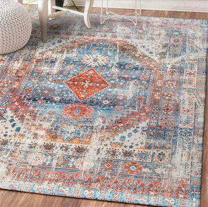 ペルシャ ビンテージ タイプ ラグ 洗える ラグマット カーペット 140×200cm 北欧風マット ゴブラン柄 滑り止め オシャレ ホットカーペット対応 エコ 吸湿性 防ダニ 手触りが優しい ホール