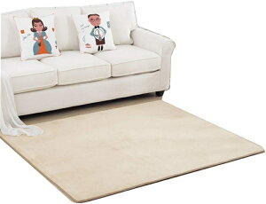 マイクロファイバーラグ ラグマット タイプ マット カーペット フランネル ラグ 洗える ラグ カーペット ホットカーペット対応 滑り止め 絨毯 カーキ じゅうたん 北欧 シャギー 70x180cm