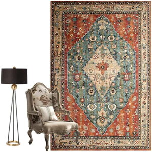 ペルシャ絨毯風 カーペット おしゃれ ペルシャ柄 キリム ラグ 北欧風 柄 ペルシャ アンティーク ヴィンテージ 絨毯 200×300 2畳 3畳 マット ラグ テレワーク デスクカーペット デスク下