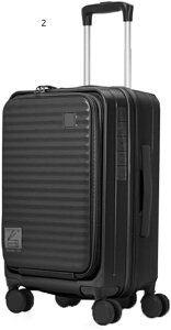 スーツケース 機内持ち込み フロントオープン ストッパー付き キャリーケース 修学旅行 ファスナー S カップホルダー 静音 軽量 キャリーバッグ 大容量 大型 6 ファスナータイプ 耐衝撃 可愛