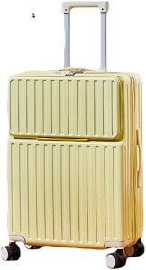 スーツケース 機内持ち込み フロントオープン ストッパー付き キャリーケース 修学旅行 ファスナー S カップホルダー 静音 軽量 キャリーバッグ 大容量 大型 ファスナータイプ 耐衝撃 可愛