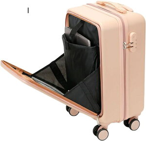 軽量 アルミフレーム XL スーツケース 前開き 製ファスナー キャリーケース 機内持ち込み キャリーバッグ 耐衝撃 多機能スーツケース 大容量 トラベル ハードケース 旅行 かわいい 可愛い お