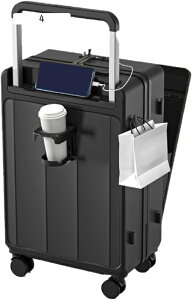 スーツケース 機内持ち込み 修学旅行 ファスナー キャリーケース S カップホルダー 静音 軽量 キャリーバッグ 大容量 大型 ファスナータイプ 耐衝撃 可愛い 海外出張 国内旅行 海外旅行 おし