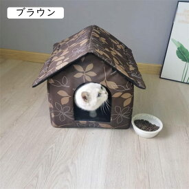 ペットアウトドアハウス 折りたたみ式ペットシェルター 猫ハウス 猫小屋 外猫ハウス S 屋外用 防雨 防水 耐候性 防水ねこ猫用 猫用トイレ 野良猫用トイレ 組み立てが簡単 屋外犬小屋 ペットハウス