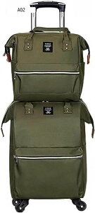 キャリーリュック機内持ち込み キャリーバッグ 3WAY バックパック 大容量 4輪 キャリーケース キャスター付き ソフトサイド スーツケース 防水 軽量 耐衝撃 収納可能 修学旅行 (Color