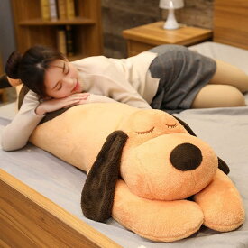 イヌ 犬 ぬいぐるみ 抱き枕 グッズ 特大 高弾力 動物 クッション コスプレ クリスマスギフト 誕生日プレゼント 新年のギフト お癒し縫い包み 添い寝枕 可愛い アニマル おもちゃ ブラウン 1.1