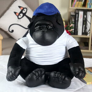 ゴリラぬいぐるみ 動物 黒 プレゼント 可愛い 縫い包み クリスマスプレゼント もちもち アニマル ぬいぐるみ 抱き枕 おもちゃ 添い寝枕 ゴリラ ふわふわ 36cm お誕生日 装飾 ブラック ギフト