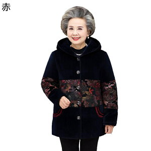 コットンジャケット レディース 花 花柄 中綿 ジャケット 婦人服 フード付き シニアアウター ウィンタージャケット 長袖 厚い 暖かい 綿服 アウター 女性用 秋冬用 お年寄り 中高年 50-70代