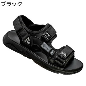 サンダル マジックテープ メンズ 厚底3cm ストラップ ビーチサンダル アウトドア スポーツ 履き心地 丈夫 通気 快適 軽量 水陸両用 オールシーズン オシャレ 彼氏 青年 通勤 キャンプ 釣り ス