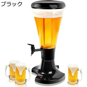 酒ディスペンサー 飲料酒ディスペンサー 蛇口付き アイスチューブ付き 大容量 3L LEDライト 生ビールサーバー ドリンクサーバー 貯水タンク ウォータータンク 卓上 家庭用 業務用 お手入れが