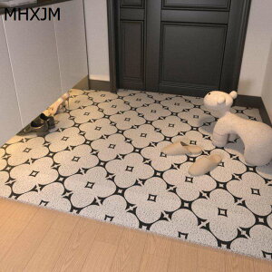 ドアマット 業務用 玄関 ウェルカムマット 滑り止め モザイクタイル柄 チェア 大判 ラグカーペット diy可能 洗える 厚手 抗菌 泥落とし 防臭 防カビ 店舗用 家庭用 ショップ用 室内