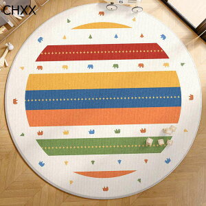 プレイマット 円形 子供部屋マット 夏用 遊べる パッチワーク カラフル 遮音 転倒防止 子供用カーペット 防ダニ 防カビ おしゃれ 小学校 保育園 プレイルーム 冷房対策 洗える デスクマット