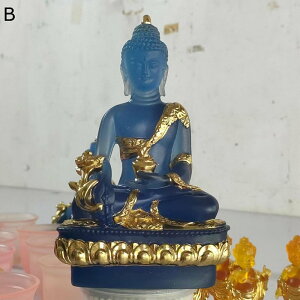 瑠璃薬師仏 仏像 風水グッズ 置物 開運グッズ デスクの飾り インテリア小物 チベット仏教 小型 工芸品 邪気除け 福運 厄除け お守り 装飾品 お祝い 書斎 会社 寝室 贈り物にも最適