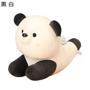 ぬいぐるみ 猫 パンダ くま 伏せる姿 リボン付 添い寝枕 おもちゃ だきまくら おもしろ かわいい 人形 癒し系 ふんわり 柔らか 高弾力 撮影 雑貨 送別会 卒業祝い 子供 女の子 男の子
