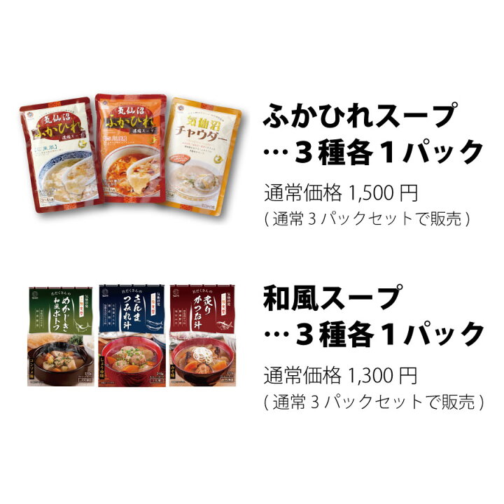 楽天市場 約4 000円分お得 初夢福箱 23 6千円コース 魚惣菜 Offクーポン付き 福箱 福袋 東北の旨いもの詰合せ ご当地グルメ ふかひれスープ 煮魚惣菜 和風スープ 味噌汁 パスタソース 湯通し塩蔵わかめ おさしみわかめ お取り寄せ お年賀 寒中見舞い 南三陸
